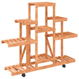 Flower Stand with Wheels 110x25x101 cm Solid Wood Fir 362852