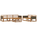 Outdoor Sofa Set 6 pcs Natural Solid Acacia Wood 3382337