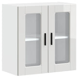 Kitchen Wall Cabinet with Glass Door Porto High Gloss White 854149