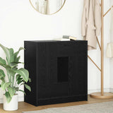 Sideboard with Drawers and Doors Black Oak 70.5x34x74.5 cm 861842