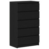 Drawer Cabinet Black Oak 60x36x103 cm Engineered Wood 862008