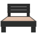 Bed Frame without Mattress Black 75x190 cm Small Single 845747
