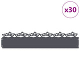 Lawn Edgings 30 pcs Anthracite 103 x 0.05 x 22 cm Steel 874815