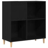 Record Cabinet Black Oak 84.5 x 38 x 89 cm Engineered Wood 862870