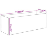 Aquarium with Storage Transparent 60 x 20 x 20 cm Glass 42020383