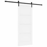 Sliding Door Manual White and black 83 x 202 cm 3333309