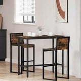 Table Smoked Oak 100 x 50 x 90.5 cm Engineered Wood and Steel 873734