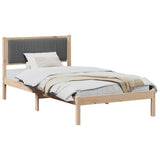 Bed Frame with Upholstered Headboard Dark Grey 100 x 200 cm 878280