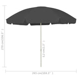 314710 Beach Parasol Anthracite 300 cm