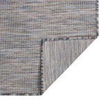 Outdoor Flatweave Rug 200x280 cm Brown and Blue 340819