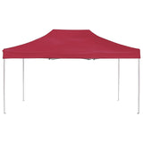 ZNTS Professional Folding Party Tent Aluminium 4.5x3 m Wine Red 45494