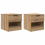 Bed Cabinet 2 pcs Artisan Oak 40 x 39 x 40cm Engineered Wood 880517