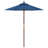Garden Parasol with Wooden Pole Azure Blue 196x231 cm 363166