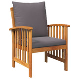 Garden Sofa Set with Cushion 3 pcs Brown Solid acacia wood 4106448