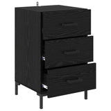 Bedside Cabinet Black Oak 40 x 40 x 66 cm Engineered Wood 882118