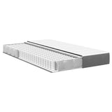 Bed Mattress with Mattress Light Grey 120 x 190 cm Fabric 42008276