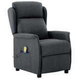 Massage Chair Dark Grey 93.5 x 67.5 x 101.5 cm Fabric 348350