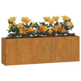 ZNTS Wall Planters 2 pcs Rusty Corten Steel 53x10x17 cm 823686