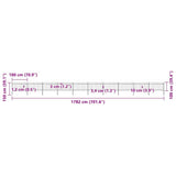 Garden Fence Steel Sturdy Rectangular Modern 277620