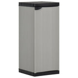 Garden Storage Cabinet Grey and Black PVC and Polypropylene Compact 340982