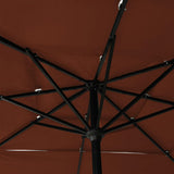 3-Tier Garden Parasol with Aluminium Pole Terracotta 2.5x2.5 m 313841