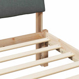 Bed frame Brown and dark grey 80 x 200 cm Solid pine wood 878570