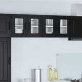 Wall Glass Cabinet PORTO Black 60 x 31 x 40 cm Engineered Wood 885317