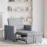Pull out Sofa Bed Single Light grey 90 x 165 x 87 cm Fabric 42002684