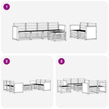 Outdoor Sofa Set 7 pcs Natural Solid Acacia Wood 3384055