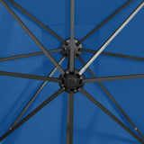 Cantilever Garden Parasol Azure Blue Polyester, Aluminium Large 312325