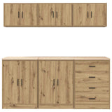 ZNTS Garage Cabinets 6 pcs Artisan Oak Engineered Wood 3328349