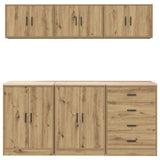 Garage Cabinets 6 pcs Artisan Oak Engineered Wood 3328349