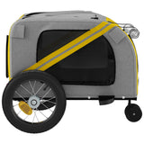Pet Bike Trailer Yellow and Black Oxford Fabric and Iron 93889