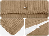Cushion Cover 6 pcs HOUTEN Brown 50 x 75 cm Corduroy 919822
