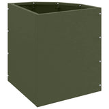 Corner Planter Olive green 30 x 30 x 35 cm Steel 883657