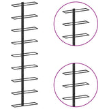 Wall-mounted Wine Racks for 18 Bottles 2 pcs Black Iron 289562