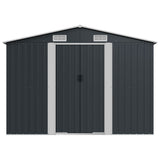 Garden Shed Anthracite 257x990x181 cm Galvanised steel 47038