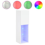 TV Cabinet with LED Lights White 30.5x30x102 cm 837015