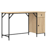 Computer Desk Sonoma Oak 131x48x75 cm Engineered Wood 836219