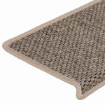 ZNTS Stair Mats Self-adhesive Sisal-Look 30 pcs 65x21x4 cm Dark Beige 3365890