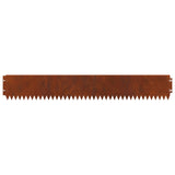 Lawn Edging 20 pcs 103 x 15 cm Steel Rusty 8008369