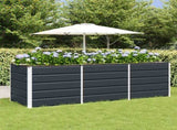 Planter Anthracite 240 x 80 x 75 cm Steel 42018195