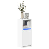 Sideboard with LED White 38x34x100 cm Engineered Wood 852166