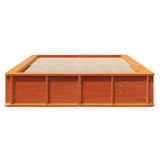 Bed Frame Wax Brown 140 x 200 cm Solid Pine Wood 3385717