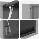 Work Cabinet Set with Drawer with Storage Manual 10 pcs Black 3321480