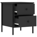 ZNTS Bedside Cabinets 2 pcs Black 40x42x50 cm Engineered Wood 825984