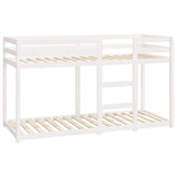 Bunk Bed without Mattress White 75x190 cm Small Single Solid Wood Pine 821660