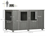 Dog Crate Table for Medium and Large Dogs with Magnetic Door for Indoor Use, 114 x 60 x 82 cm, Grey T3398P349620