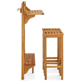Balcony Bar Set Natural wood Solid acacia wood, metal Standard 310254