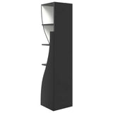 Corner Cabinet 32x32x140cm Engineered Wood Black 889876